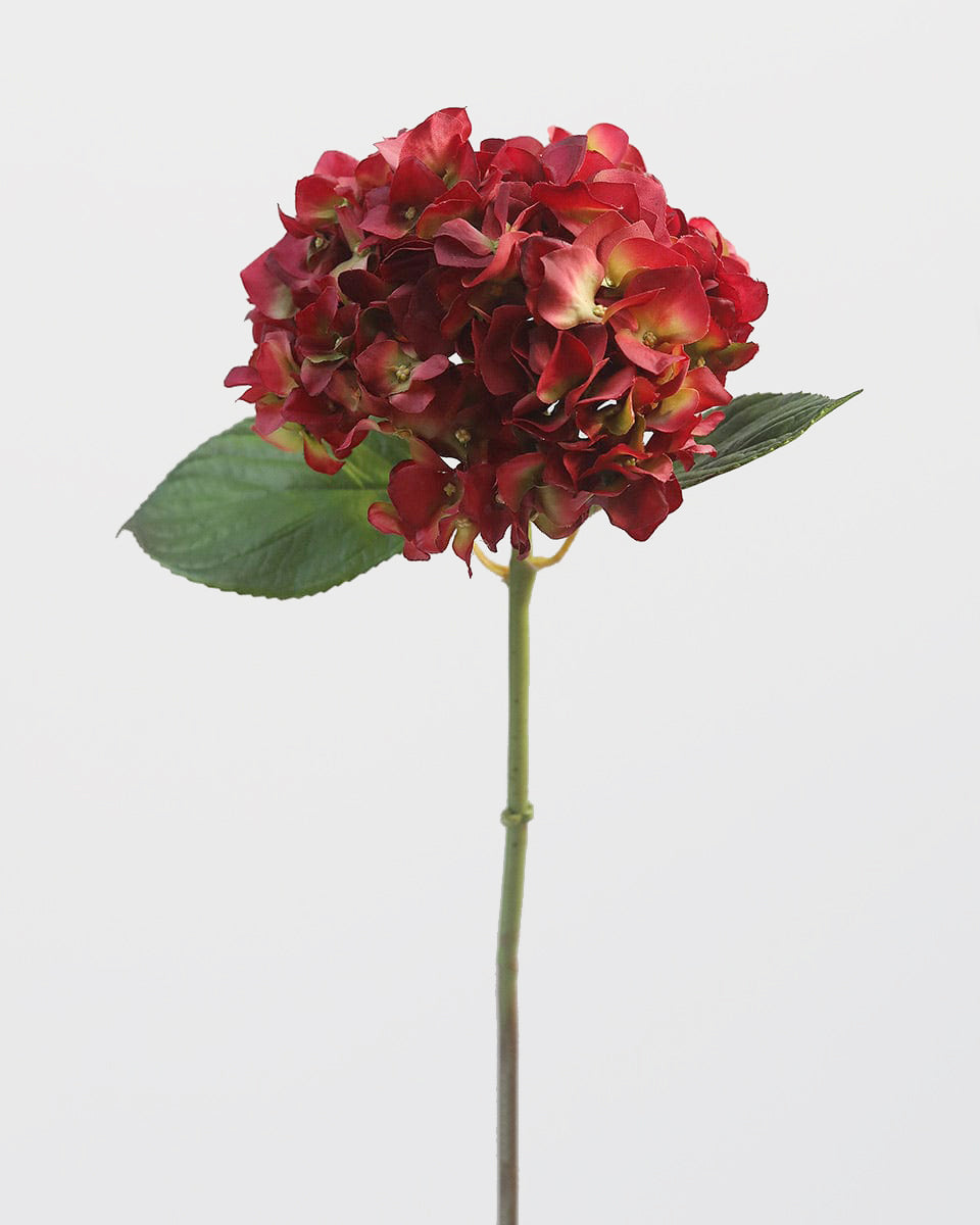 Red Real Touch Hydrangea Flower