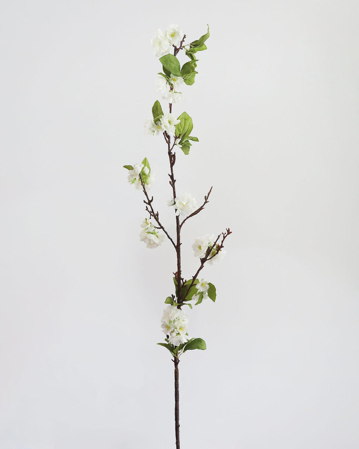 Faux White Cherry Blossom Branch