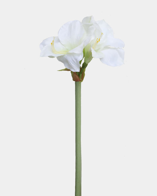 White Faux Amaryllis stem