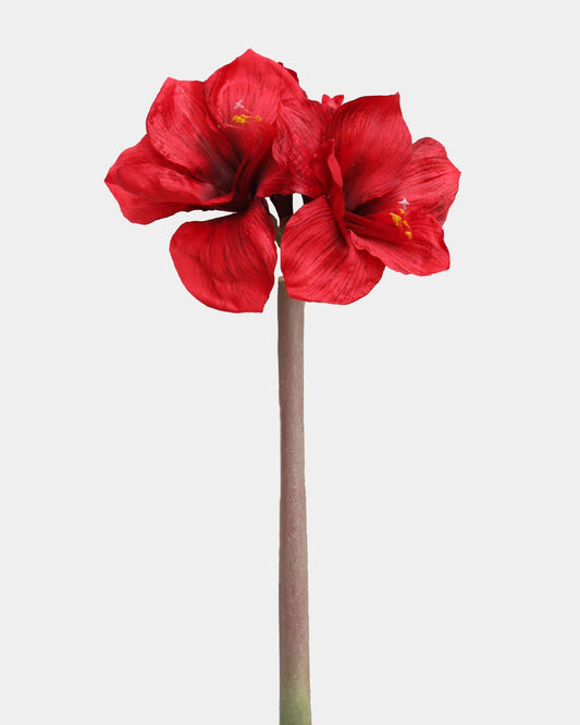 Red Faux Amaryllis stem
