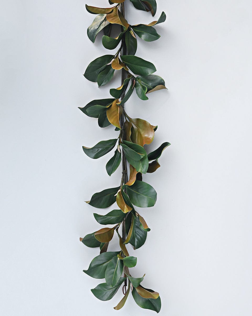 Faux Magnolia Leaf Garland 