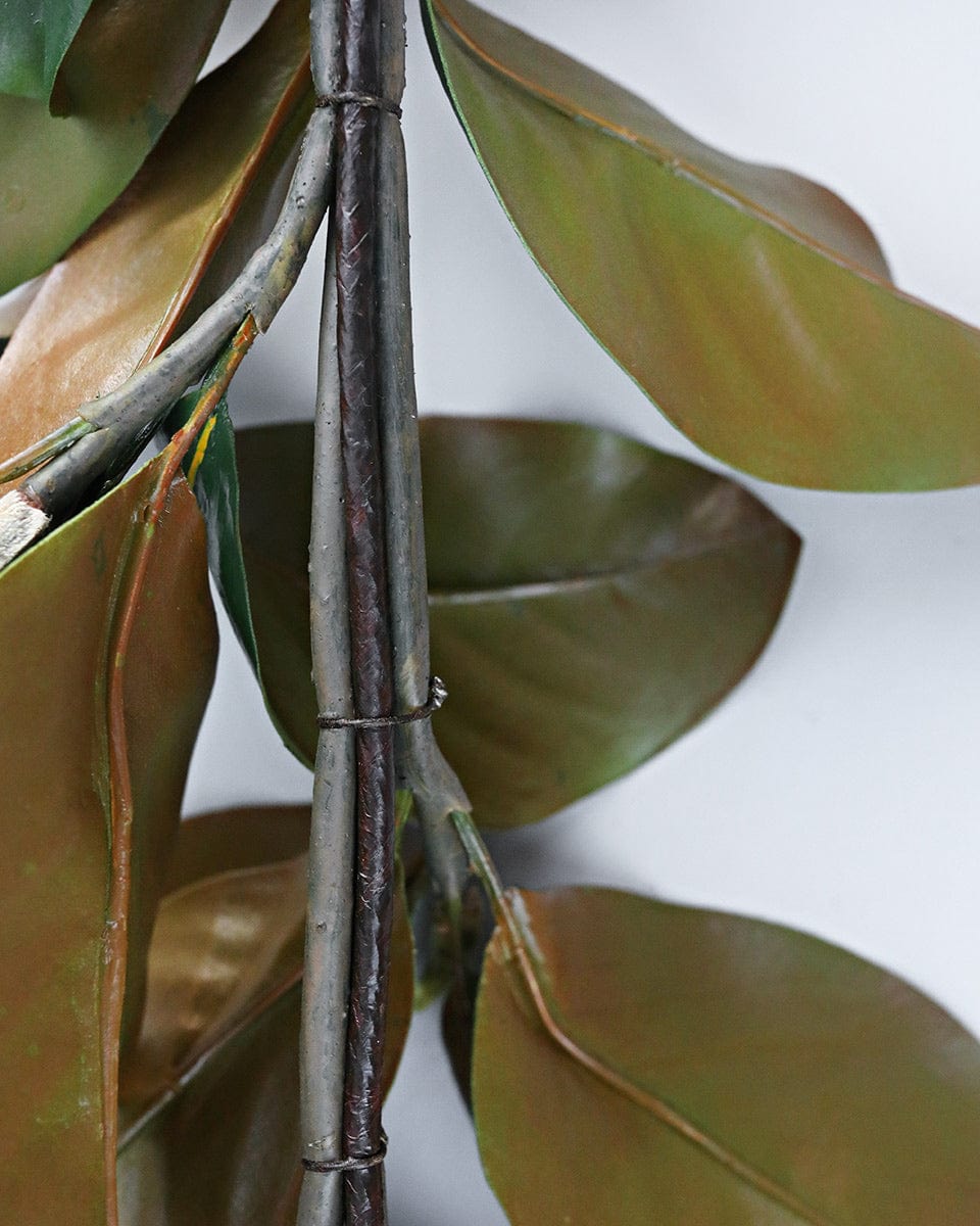 Back of Faux Magnolia Leaf Garland