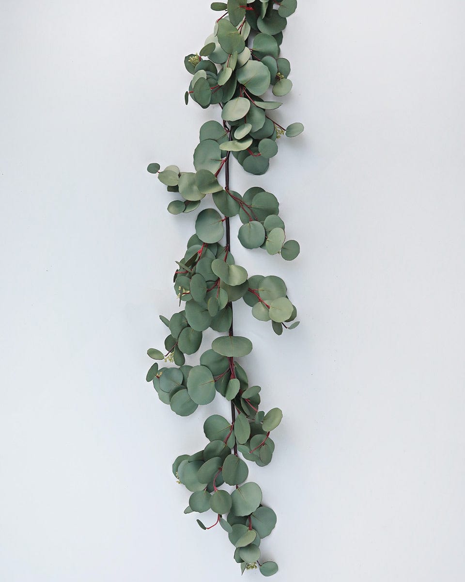 Artificial Greenery Silver Dollar Eucalyptus Garland