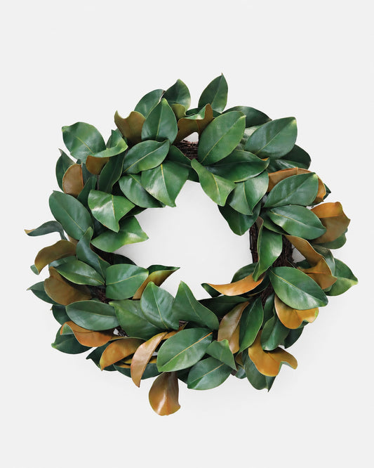 Artificial Magnolia Leaf Wreath 