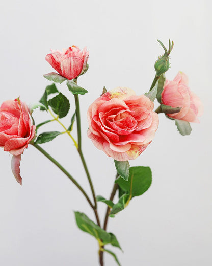 Faux Rose Flowers In Coral Pink