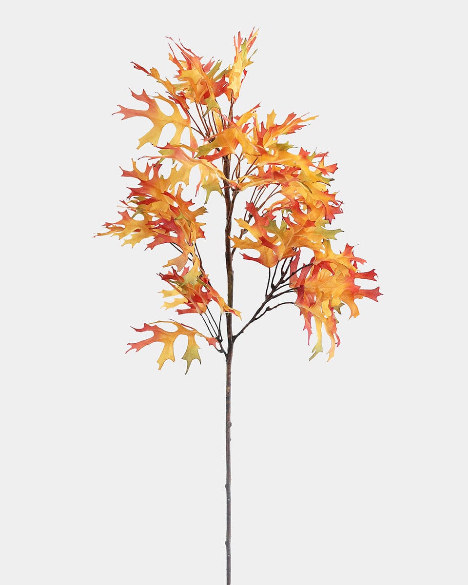 Fall Leaves Faux Orange Oak Leaves