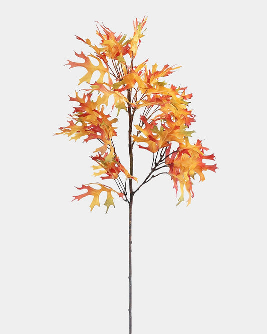 Fall Leaves Faux Orange Oak Leaves