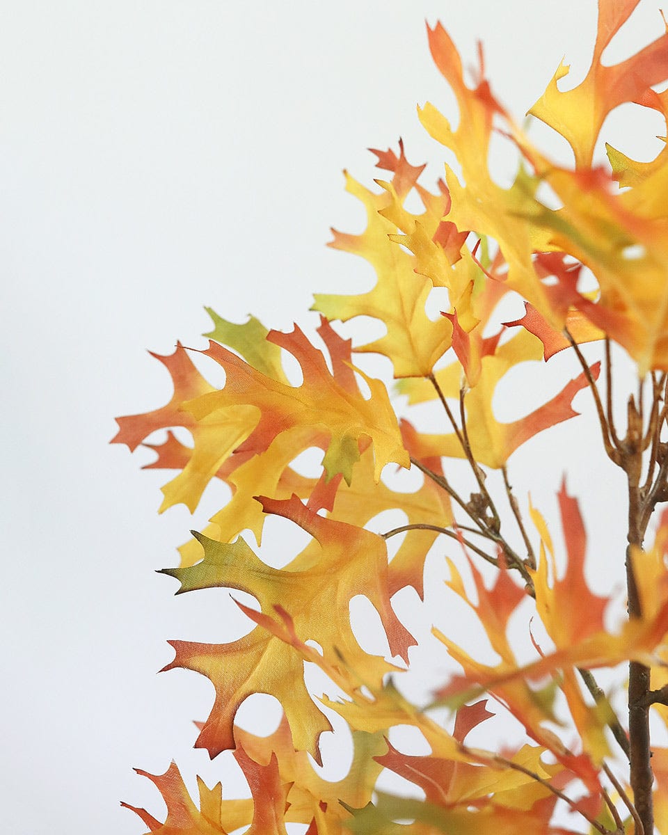 Artificial Oak Leaves in Fall Colors