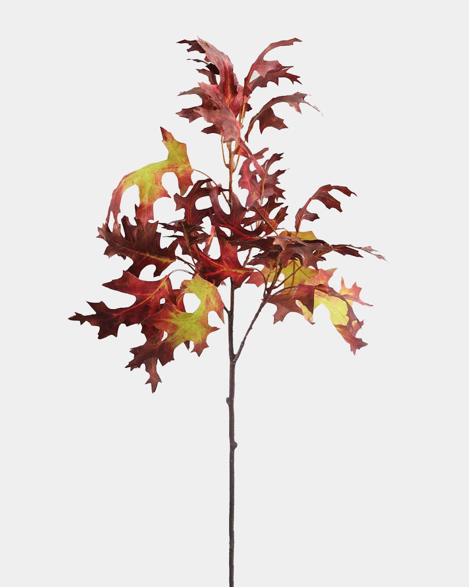 Faux Leaves Fall Antler Leaves in Burgundy Gold