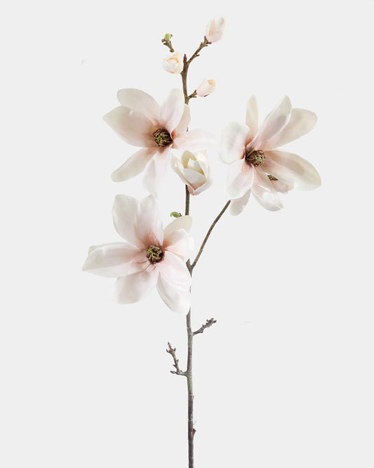 Blush Pink Magnolia Faux Flowering Branches