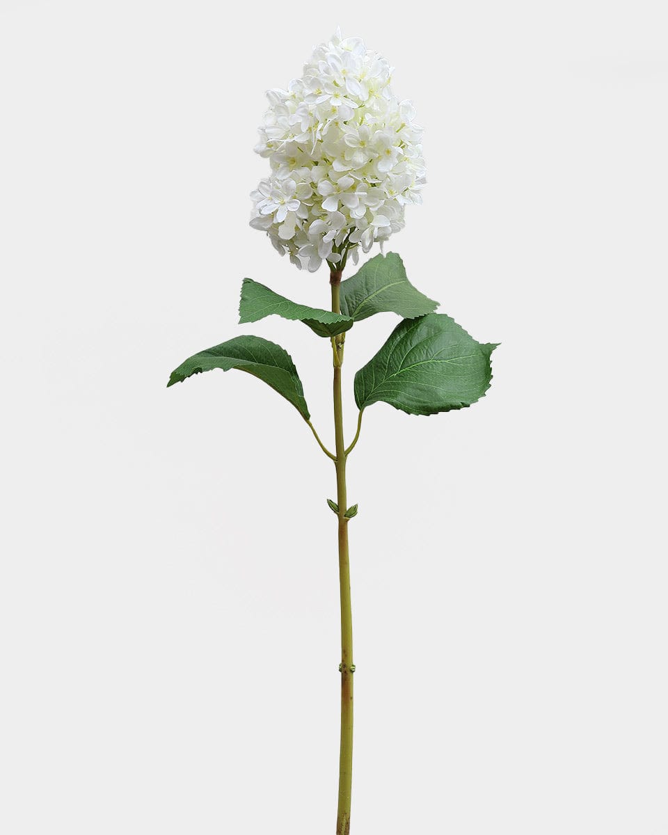 Faux White Cone Hydrangea Flower Stem