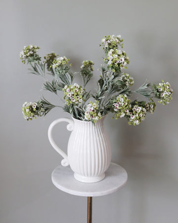 Artificial Mountain Laurel | Flocked Faux Flowers | Silk Wildflowers