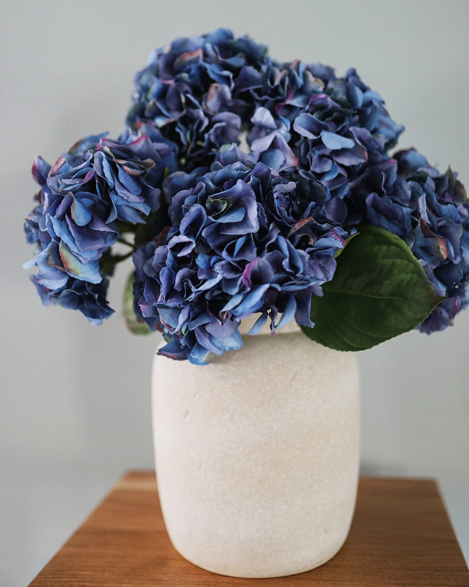 Real Touch Hydrangeas in Blue Flower Arrangement