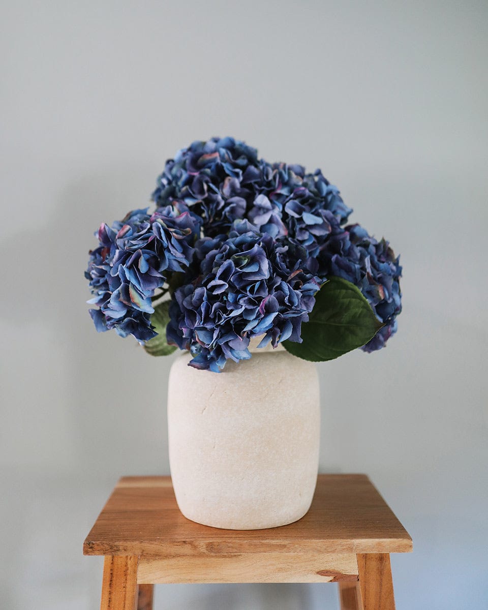 Blue Flower Arrangement with Artificial Hydrangeas