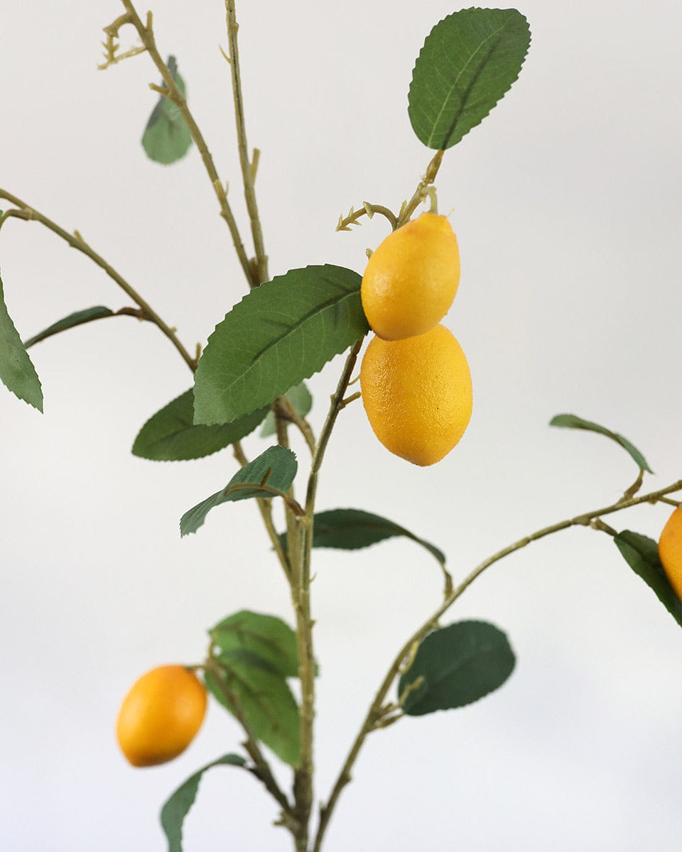 Fake Yellow Lemon Fruit Branch