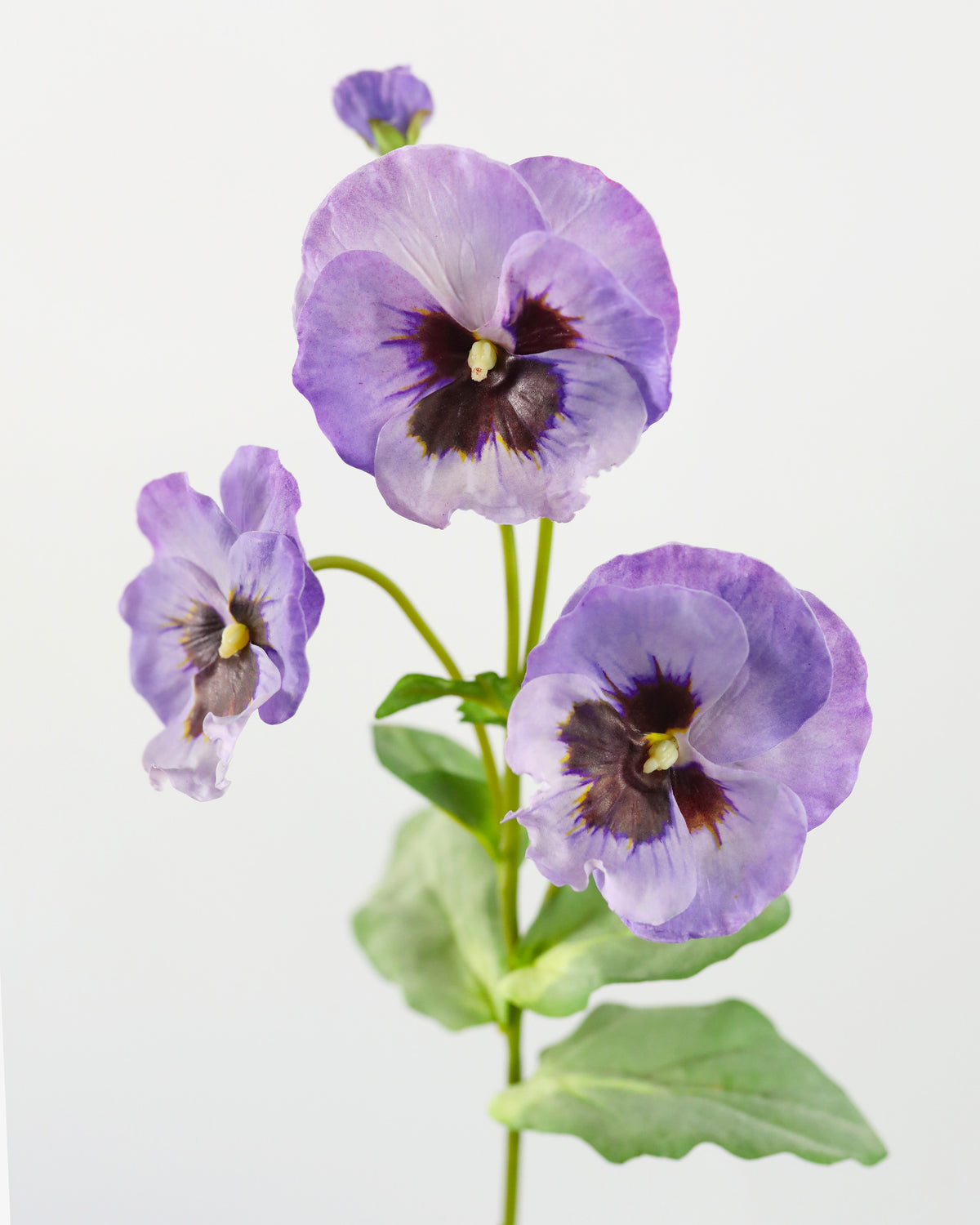 Artificial Purple Pansy close up 
