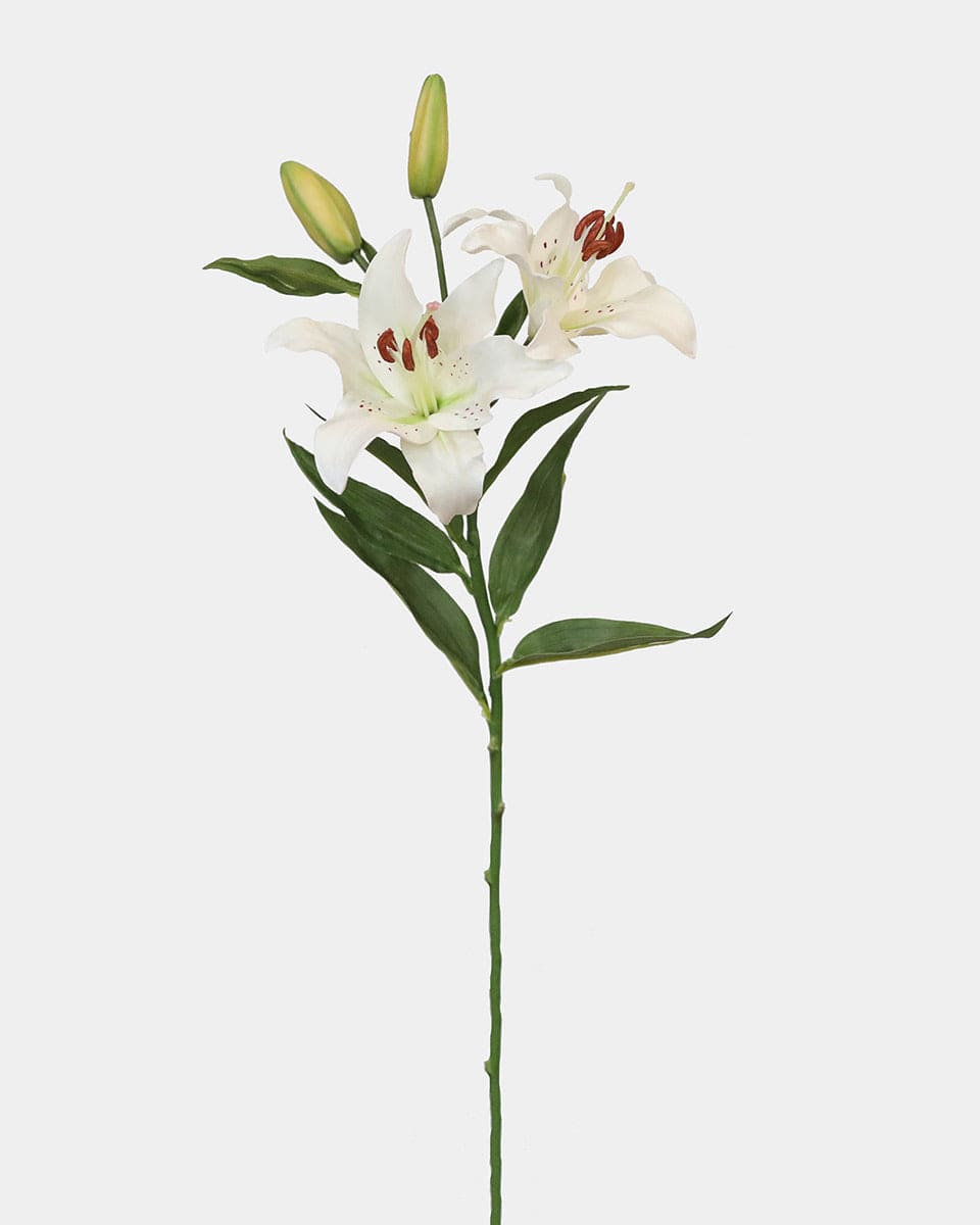 artificial white lily flowers Artificial White Stargazer Lily 29"
