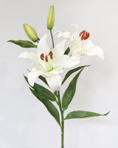 Artificial White Stargazer Lily 29