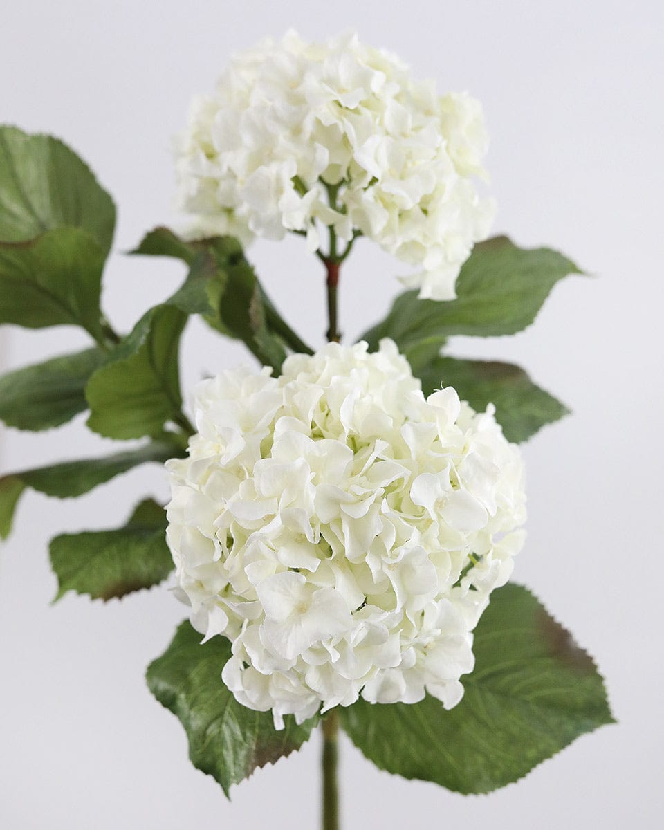 Faux Premium Hydrangea Flowers in White