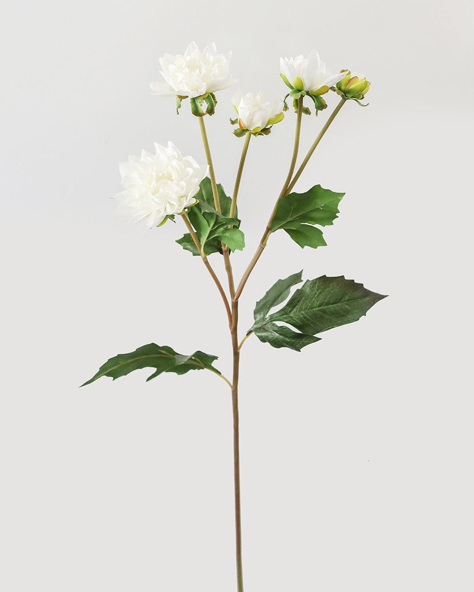 Faux Dahlia Flower in White