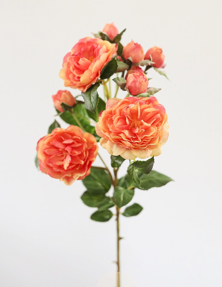 Artificial Roses in Tangerine Colors