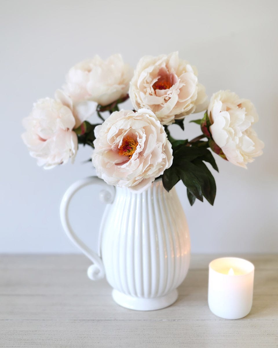 Artificial Flower Arrangement with Soft Pink Peony Flowers