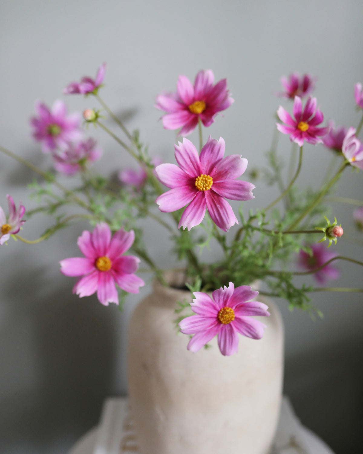 Artificial Real Touch Pink Cosmos in a vase