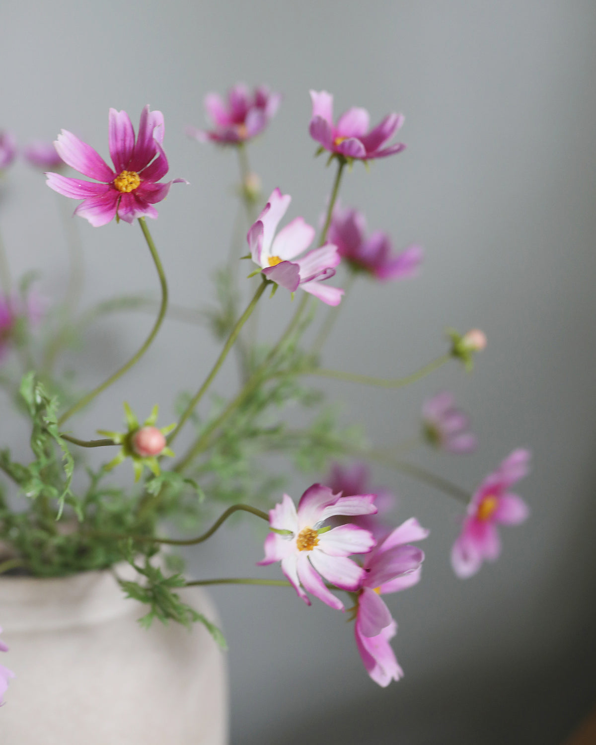 Artificial Real Touch Pink Cosmos in a vase