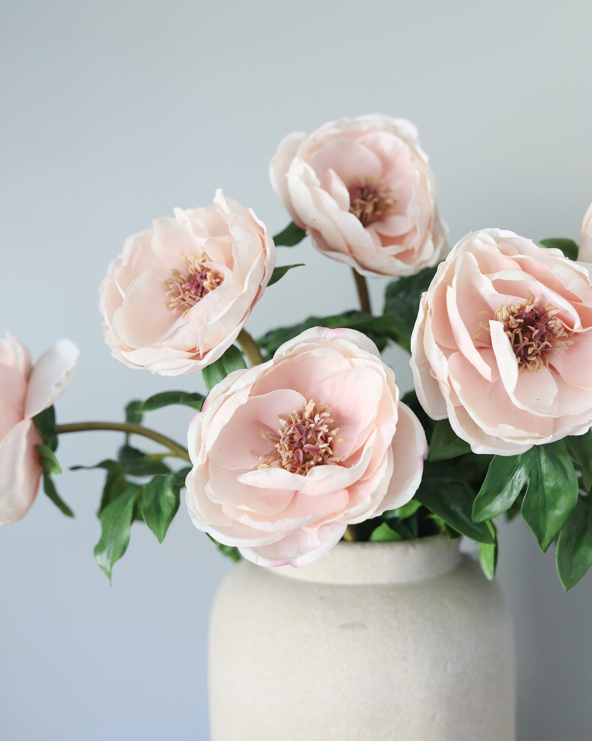 Faux Real Touch Open Pink Peonies in a vase