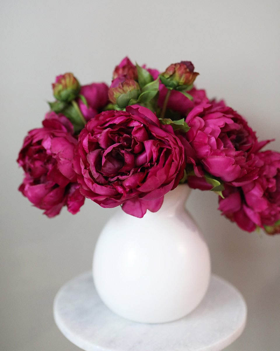 Details of Magenta Pink Fake Peony Flowers