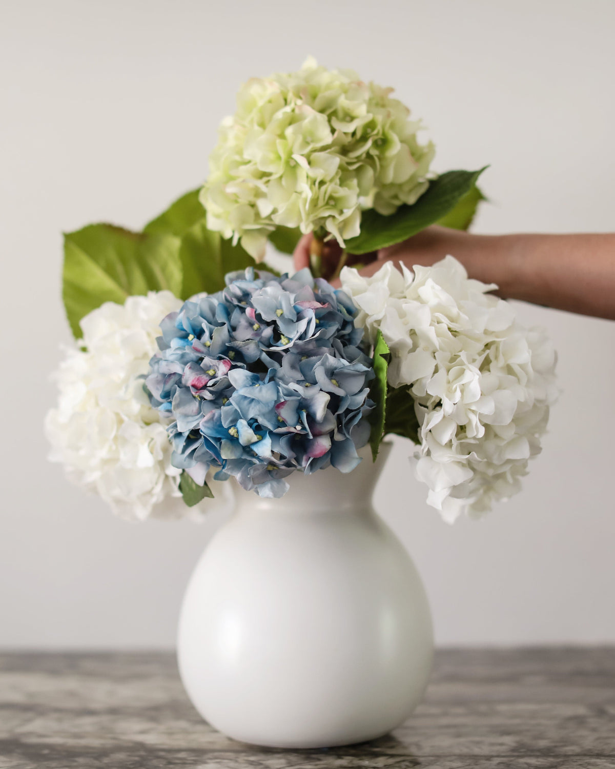 Real Touch Blue Hydrangea 18”