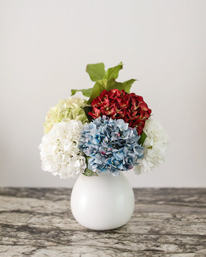 Faux Flower Arrangement with Hydrangeas