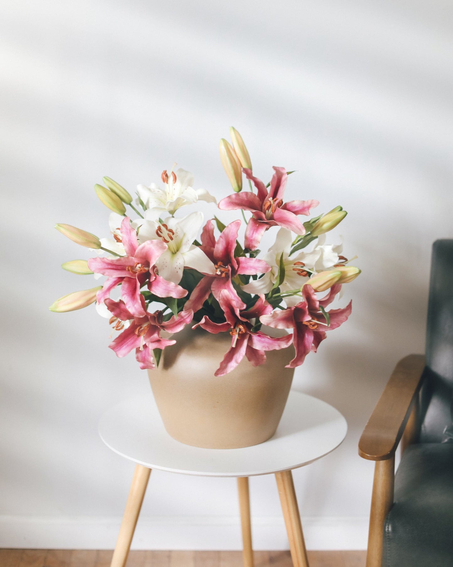 White Stargazer Lily 29"