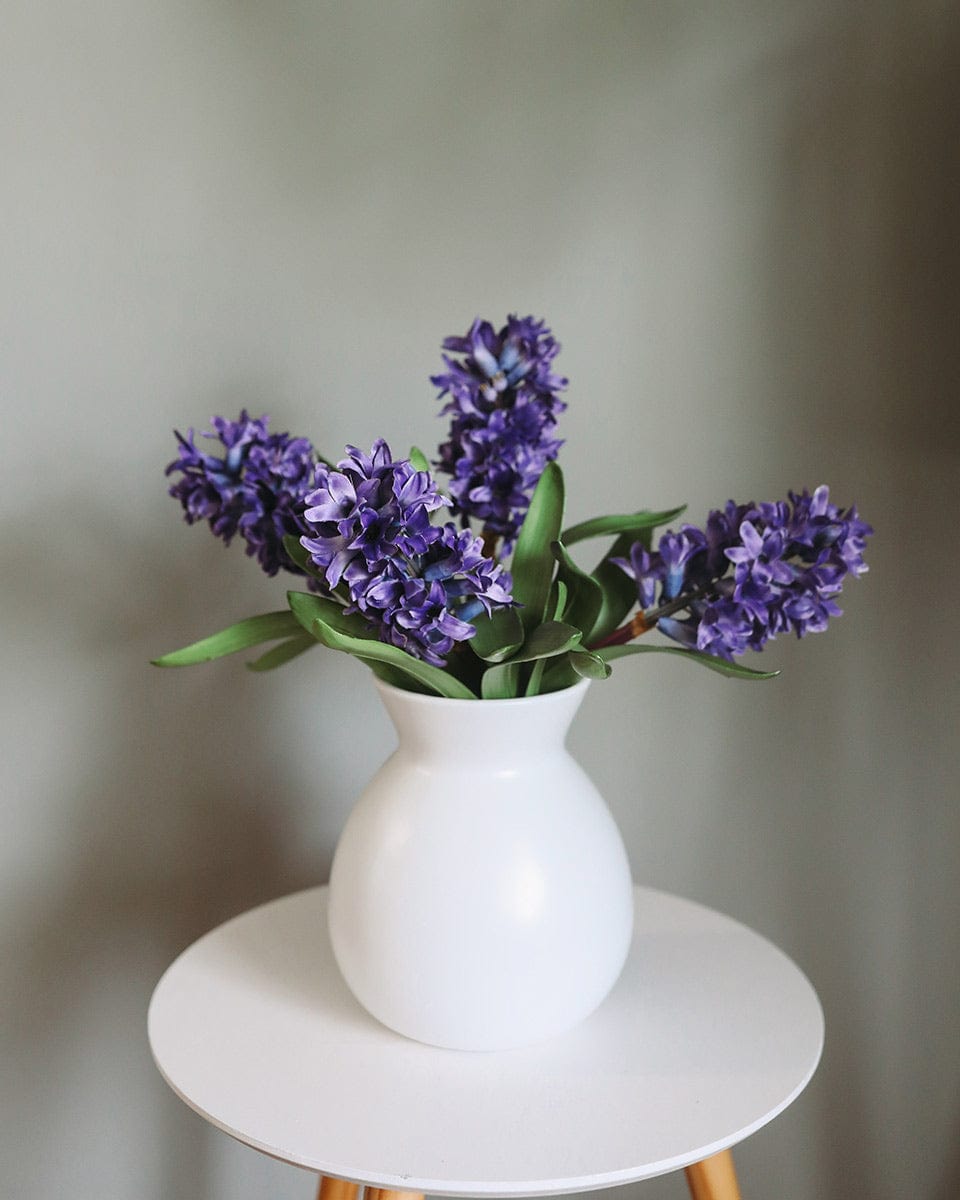 Artificial Spring Flowers Purple Hyacinths in Vase