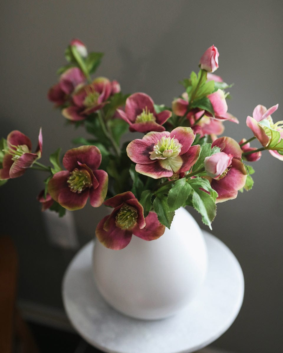 Real Touch Flowers Pink Wild Hellebores Arrangement