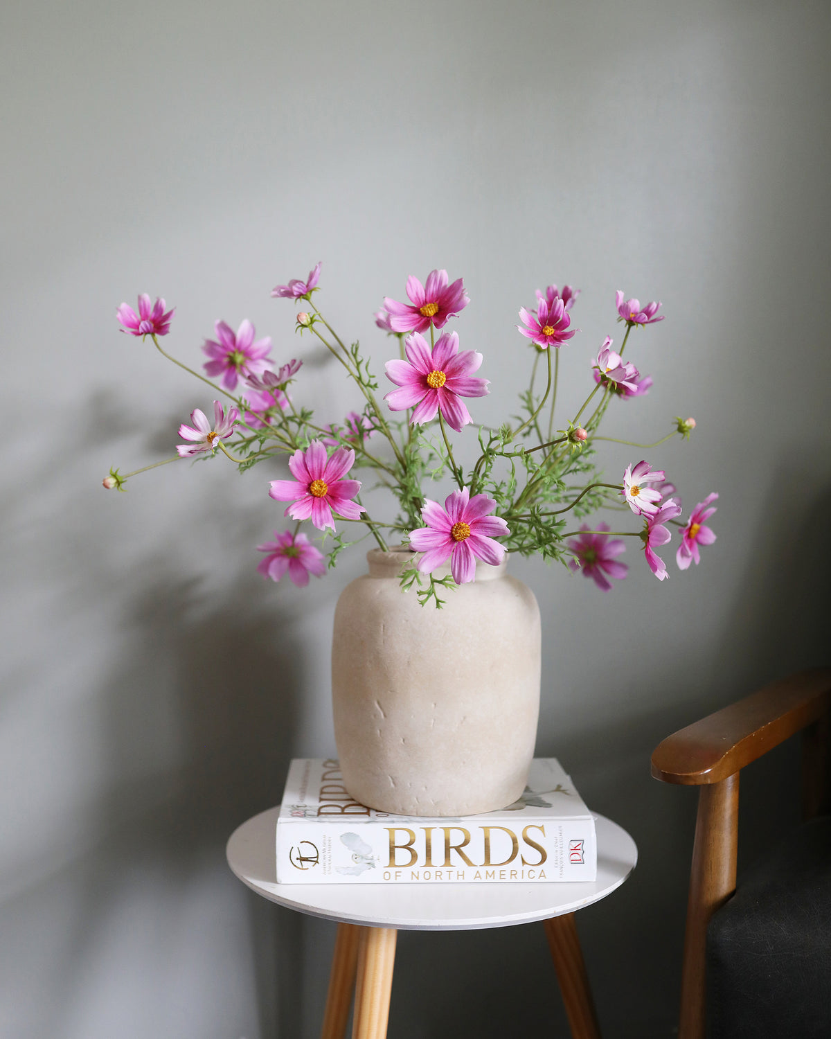 Artificial Real Touch Pink Cosmos in a vase
