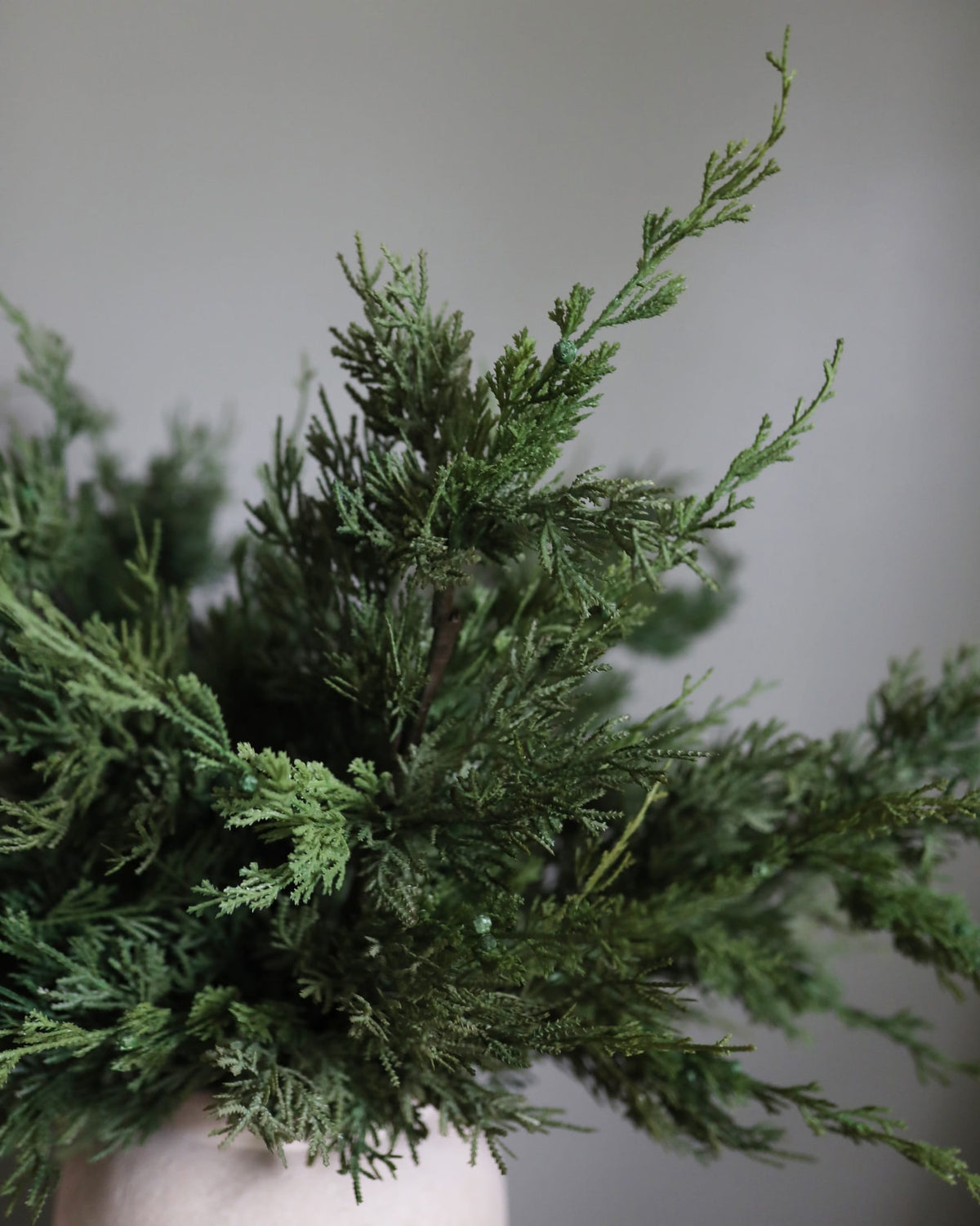 Faux Cedar Pine Branch close up 