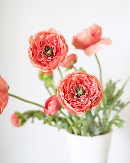 Ranunculus Flowers In Salmon Pink Silk Flowers