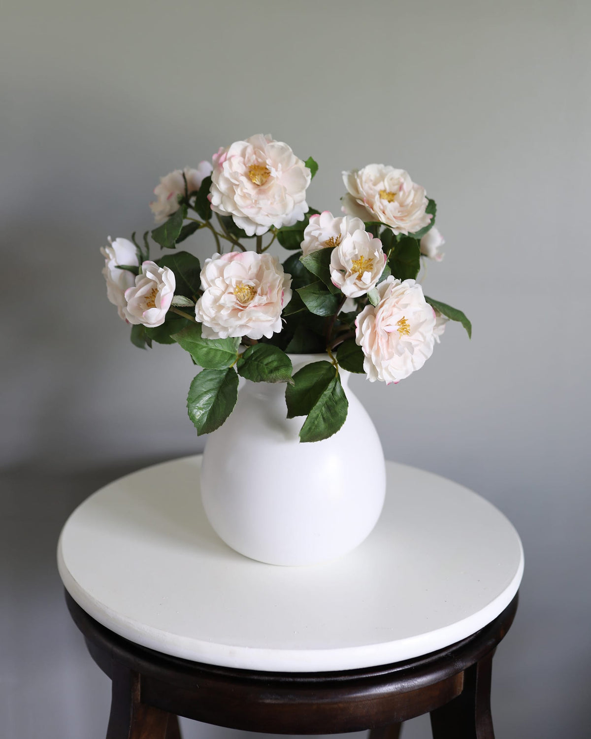 English Open Fake Roses in Light Pink