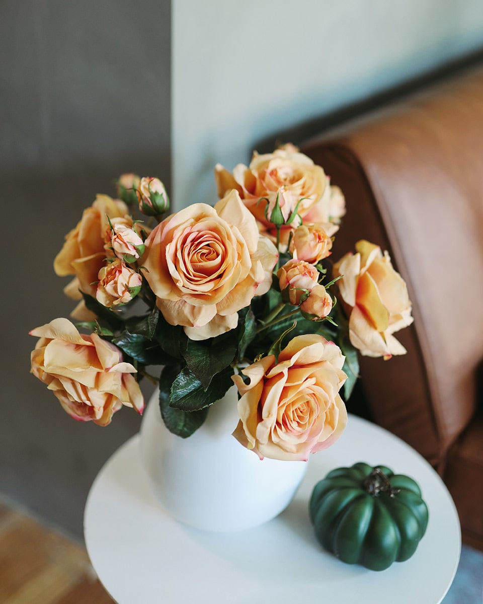 Sunset Real Touch Open Roses Premium Florals