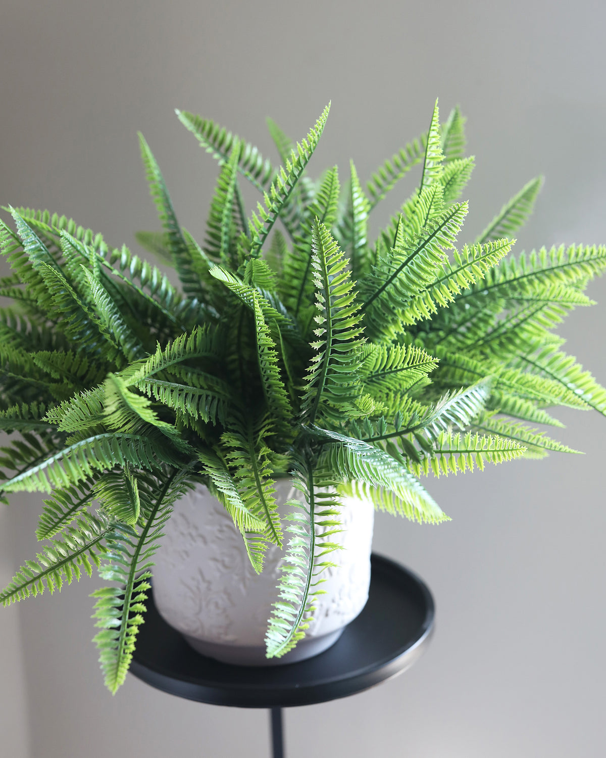 Artficial UV and Fire Resistant Fern Bush in a vase