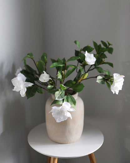 Wedding Flowers White Faux Gardenias in Vase