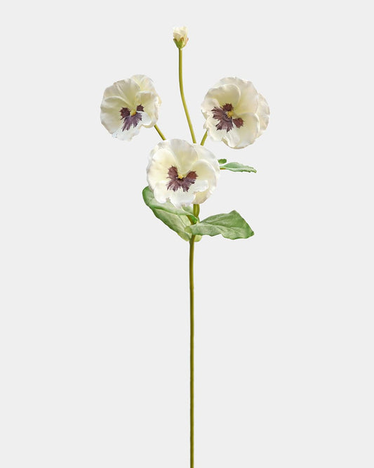 White and Purple Fake Pansy Blooms