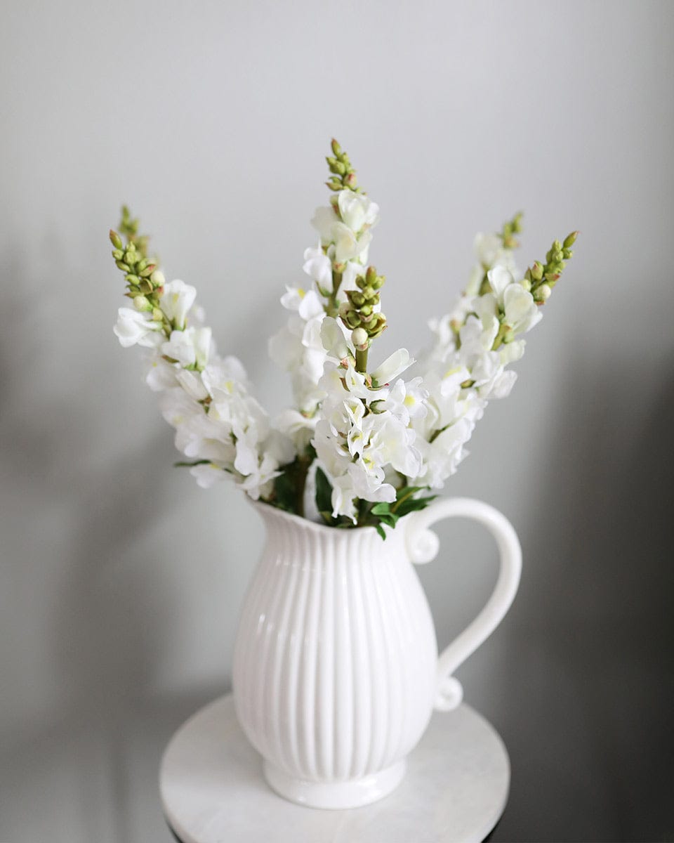 Flower Arrangement with Real Touch White Snapdragons