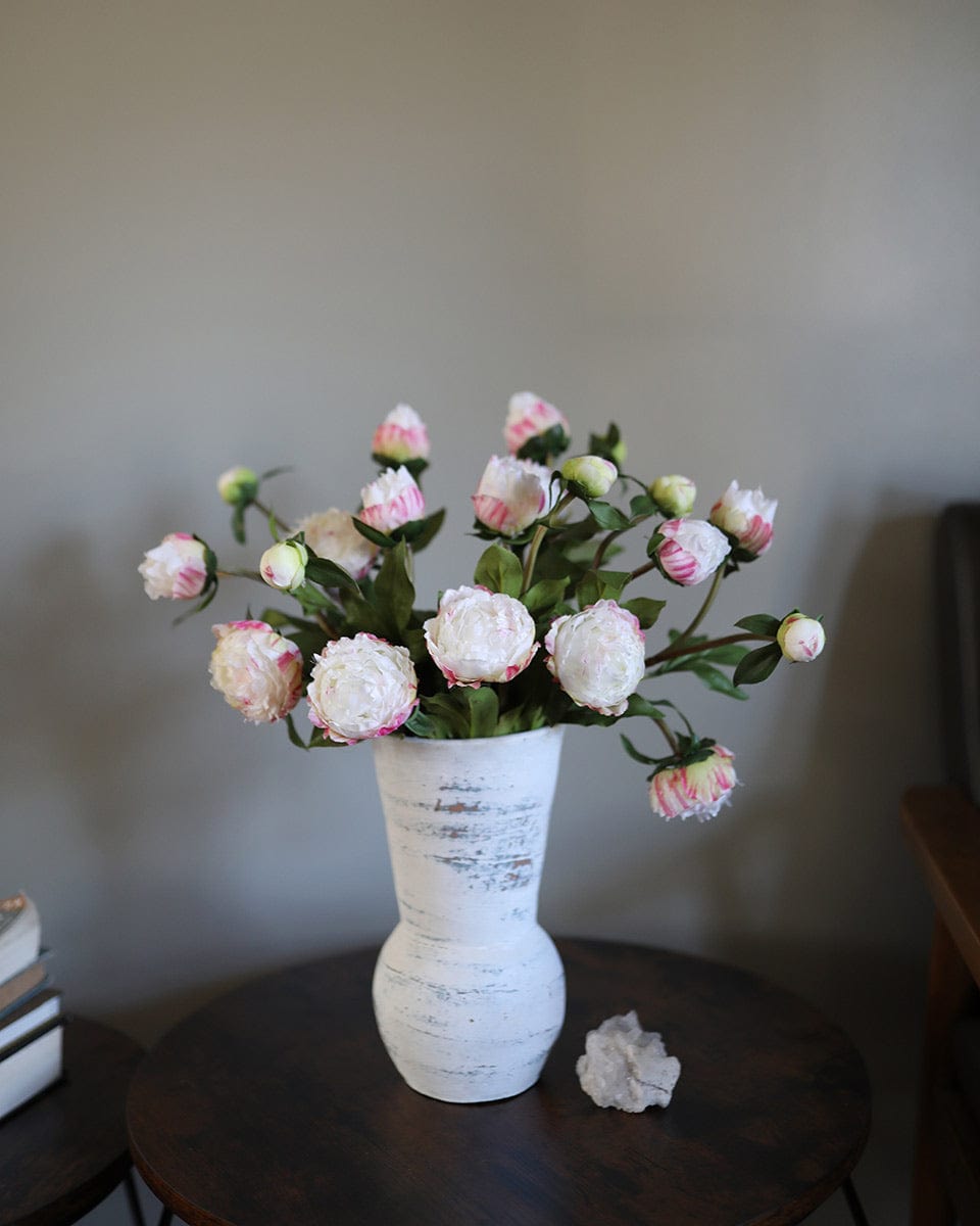 Artificial Flowers White Peony Sprays Home Styling