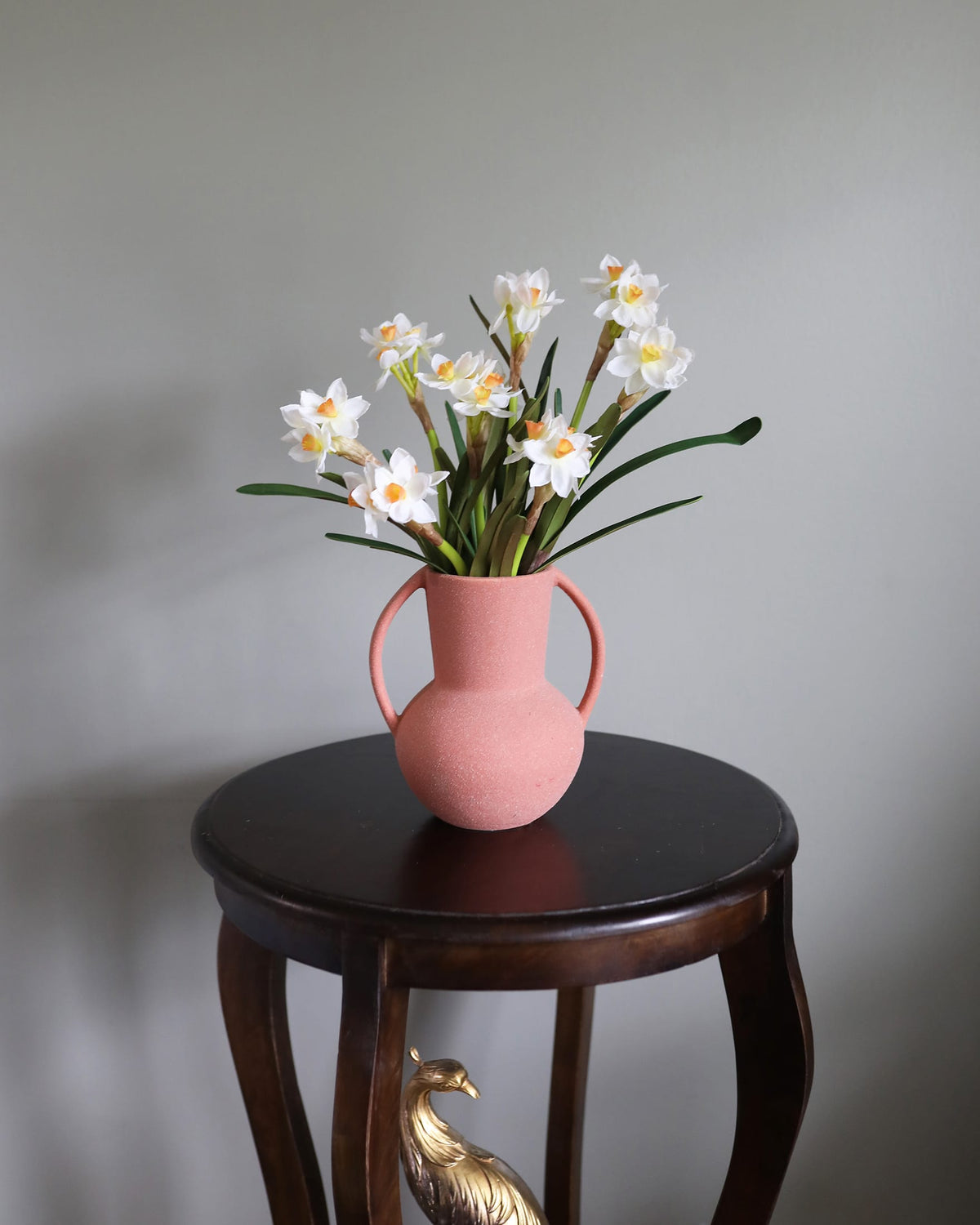 Faux Flower Bush White Narcissus