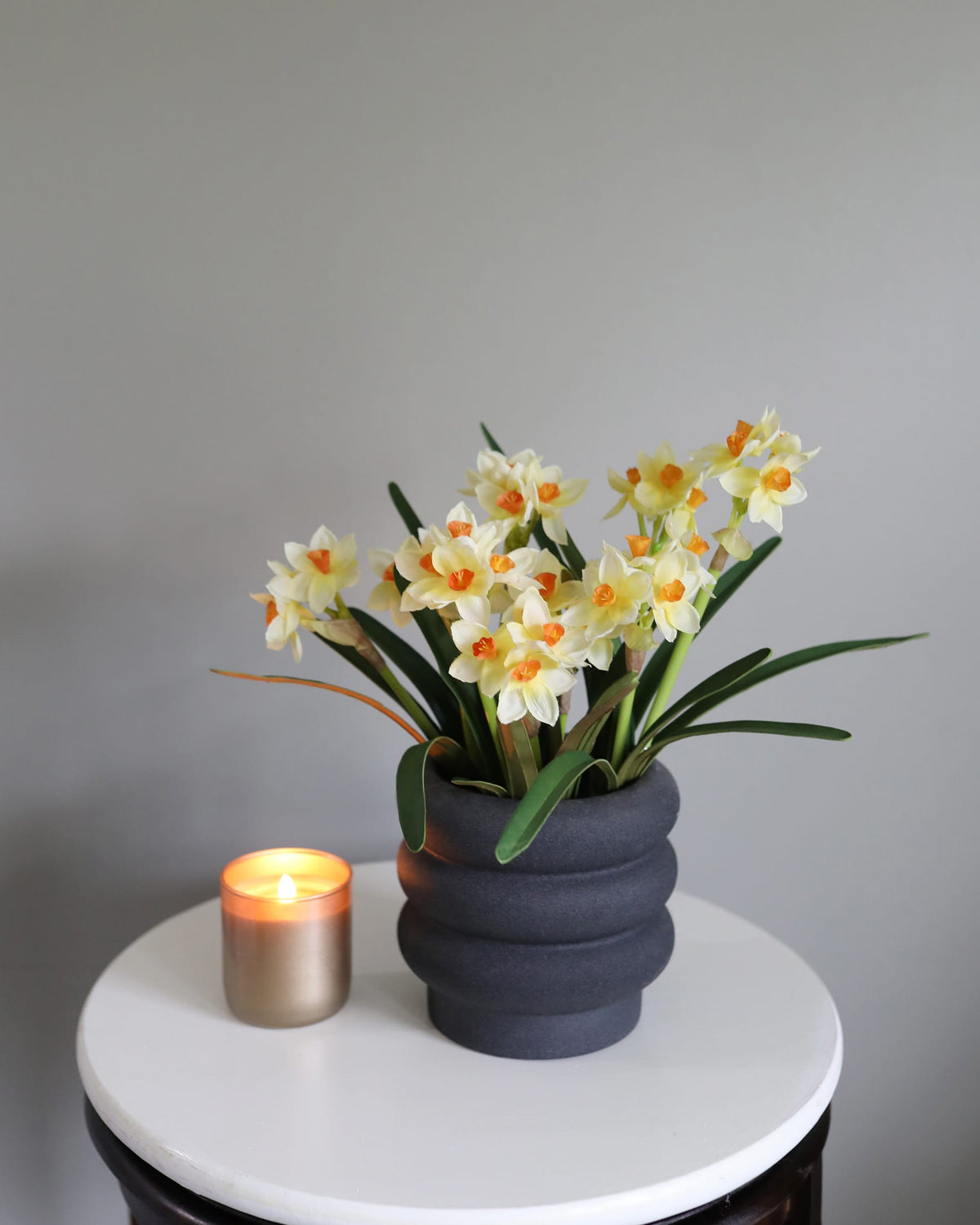 Faux Florals Yellow Narcissus in Vase