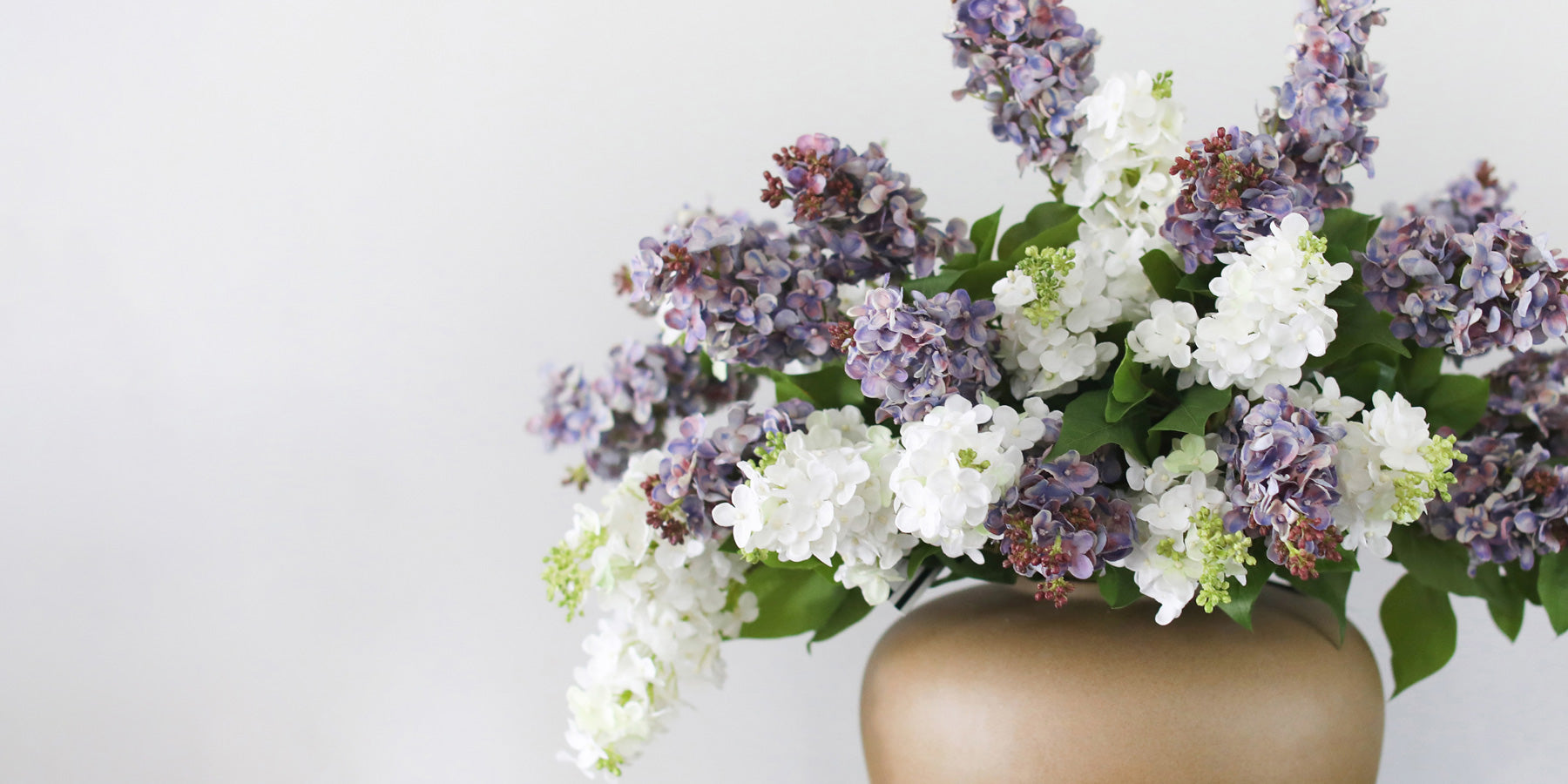 Artificial Flowers Real Touch Spring Lilacs Styled in Vase