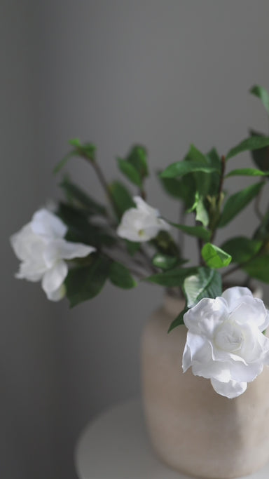 Artificial White Gardenia Stem 26