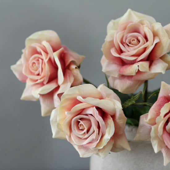 Video of Real Touch Dutchess Pink Roses